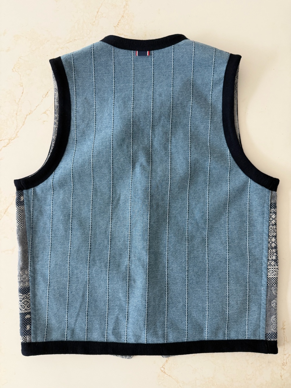 L’Egoiste blue patchwork vest - Picture 3 of 10